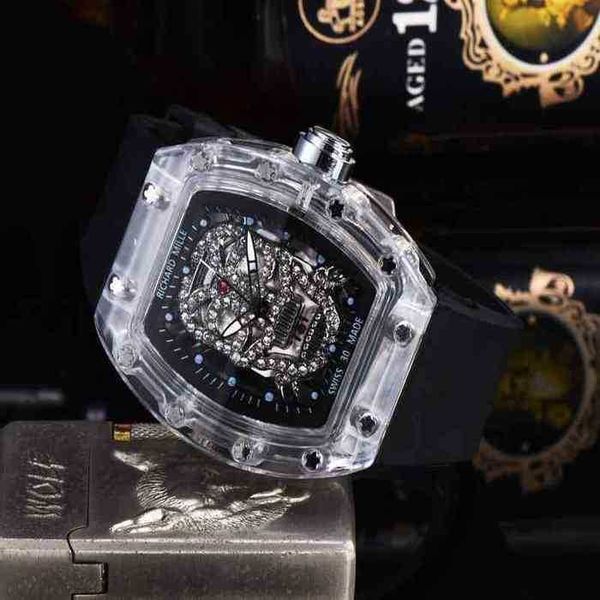 wine luxury fashion mens mechanics trendy watch barrel richa milles personality rhinestone skull leisure hollowed out 2kdx, Black;brown
wine luxury fashion mens mechanics trendy watch barrel richa milles personality rhinestone skull leisure hollowed out 2kdx, Black;brown