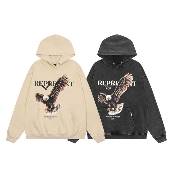 2023 men's and women's hoodies fashion western european brand designer represne autumn winter new high street trend eagle wings pr, Black
2023 men's and women's hoodies fashion western european brand designer represne autumn winter new high street trend eagle wings pr, Black