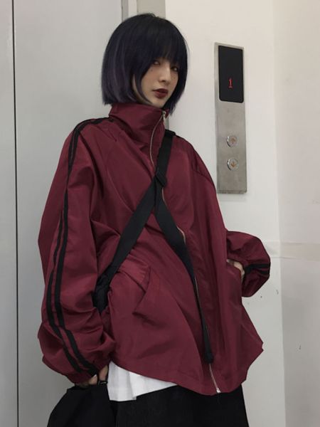 women's jackets deeptown harajuku zipper jacket women korean fashion oversized allmatch coats casual sunproof couple outwear bf style, Black;brown
women's jackets deeptown harajuku zipper jacket women korean fashion oversized allmatch coats casual sunproof couple outwear bf style, Black;brown