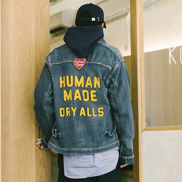 men's jackets men women human made jacket love overalls embroidery blue denim 230223, Black;brown
men's jackets men women human made jacket love overalls embroidery blue denim 230223, Black;brown