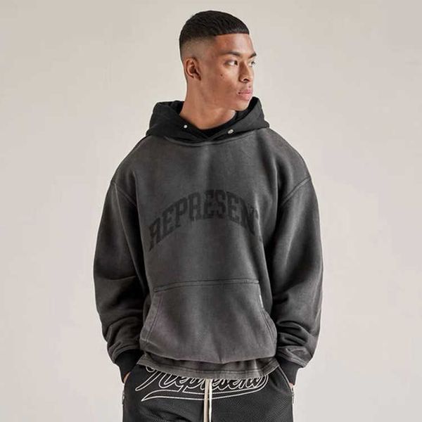 2023 men's and women's hoodies fashion western european brand designer represne washed old patchwork letter print high street loos, Black
2023 men's and women's hoodies fashion western european brand designer represne washed old patchwork letter print high street loos, Black