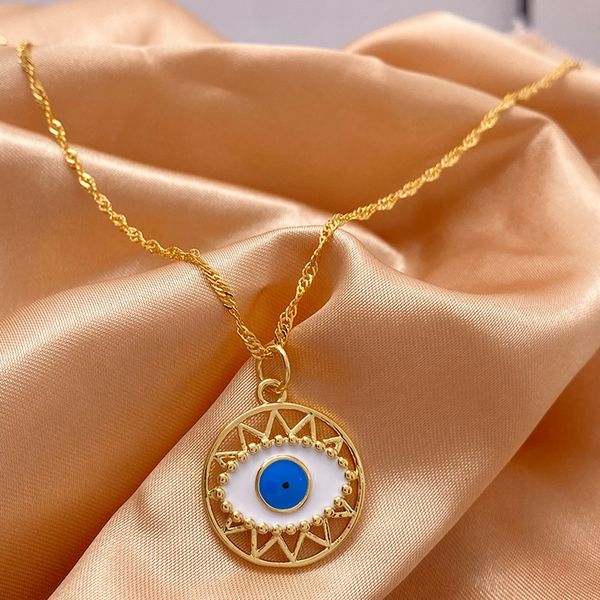 blue evil eye pendant necklace turkish 18k yellow gold filled classic pendant choker chain women men jewelry gift, Silver
blue evil eye pendant necklace turkish 18k yellow gold filled classic pendant choker chain women men jewelry gift, Silver