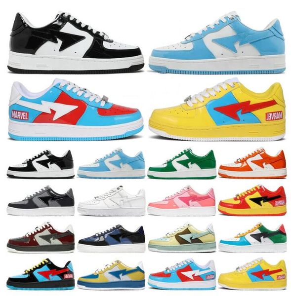 2023 new bapestas baped designer casual shoes platform sneakers bapesta sk8 sta patent leather green black white plate-forme for men women t
2023 new bapestas baped designer casual shoes platform sneakers bapesta sk8 sta patent leather green black white plate-forme for men women t