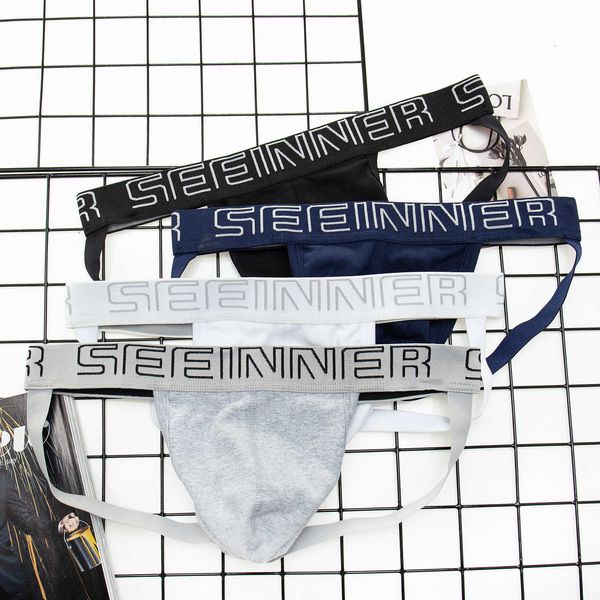 underwear thong seeiner men's double t-underwear fun t-pants formal threaded cotton u-protruding breech, Black;brown
underwear thong seeiner men's double t-underwear fun t-pants formal threaded cotton u-protruding breech, Black;brown