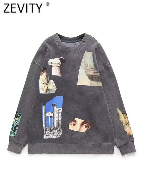 women's hoodies sweatshirts zevity women fashion contrast picture print casual fleece femme o neck long sleeve chic pullovers h3475 23, Black
women's hoodies sweatshirts zevity women fashion contrast picture print casual fleece femme o neck long sleeve chic pullovers h3475 23, Black