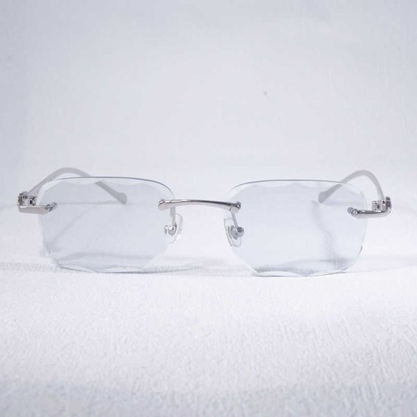 pchromic diamond cut rimless sunglasses vintage leopard retro shades men goggles clear glasses metal eyewear new fashion factory sun glasses, White;black
pchromic diamond cut rimless sunglasses vintage leopard retro shades men goggles clear glasses metal eyewear new fashion factory sun glasses, White;black