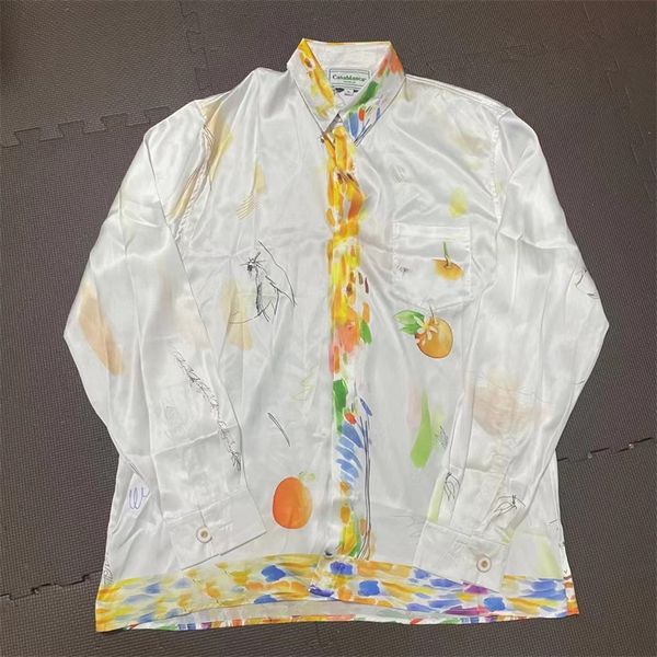 orange print shirt men women summer long sleeve hawaii beach silk shirts, White;black
orange print shirt men women summer long sleeve hawaii beach silk shirts, White;black