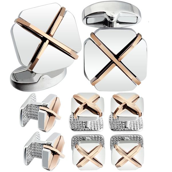 cuff links 8 pcs men s rhodium plated with rose gold tuxedo links formal costume shirt studs metal set cufflinks wedding 230223, Silver
cuff links 8 pcs men s rhodium plated with rose gold tuxedo links formal costume shirt studs metal set cufflinks wedding 230223, Silver