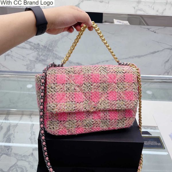 luxury cc shoulder bags classic 19 flap crossbody bags designer diamond quilting tweed multi-color women handbags vintage gold silver metal
luxury cc shoulder bags classic 19 flap crossbody bags designer diamond quilting tweed multi-color women handbags vintage gold silver metal