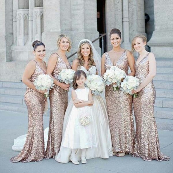 bling sparkly bridesmaid dresses rose gold sequins new mermaid prom gowns v-neck country beach party dresses, White;pink
bling sparkly bridesmaid dresses rose gold sequins new mermaid prom gowns v-neck country beach party dresses, White;pink