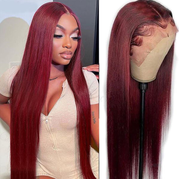burgundy 250 density hd transparent lace frontal wig human hair straight lace for women pre plucked tpart wig, Black
burgundy 250 density hd transparent lace frontal wig human hair straight lace for women pre plucked tpart wig, Black