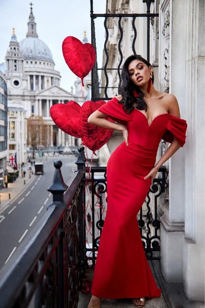 simple off shoulder mermaid prom dresses red satin long bridesmaid dress formal evening gowns sweety celebrity party dress, Black
simple off shoulder mermaid prom dresses red satin long bridesmaid dress formal evening gowns sweety celebrity party dress, Black