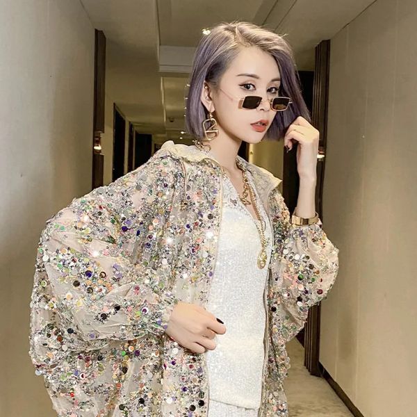 womens jackets xpqbb luxury shiny sequin jacket women fashion streetwear loose zip bling hooded coats woman trendy long sleeve mesh coat 230, Black;brown
womens jackets xpqbb luxury shiny sequin jacket women fashion streetwear loose zip bling hooded coats woman trendy long sleeve mesh coat 230, Black;brown