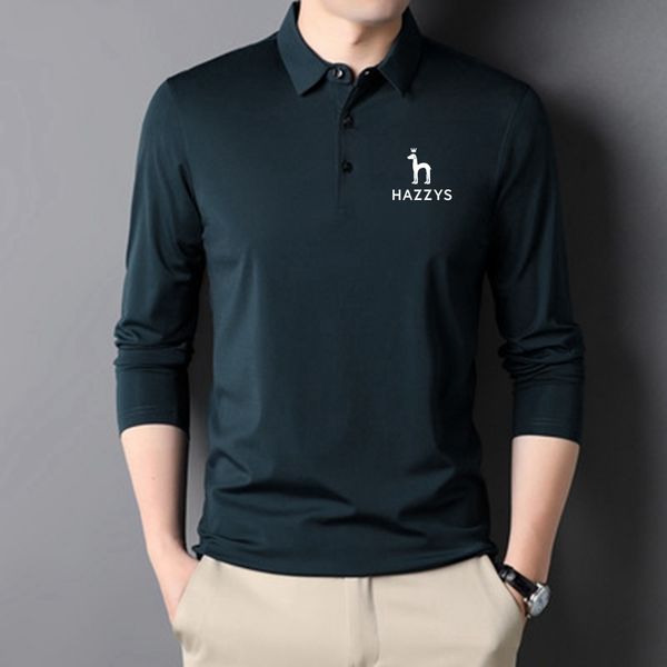 men's polos blackish green shirt for men long sleeve autumn and spring collared solid casual korean fashion clothing 230223, White;black
men's polos blackish green shirt for men long sleeve autumn and spring collared solid casual korean fashion clothing 230223, White;black