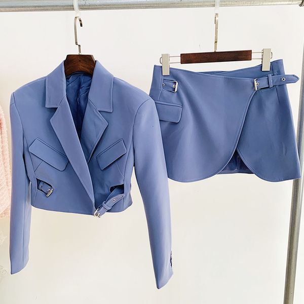 two piece dress pcs sets skirt blazer women autumn winter personality laceup buckle short jacket mini suit 230222, White
two piece dress pcs sets skirt blazer women autumn winter personality laceup buckle short jacket mini suit 230222, White