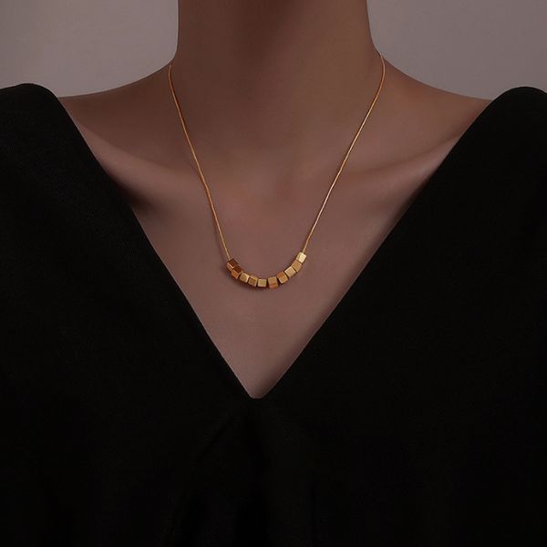 titanium steel square necklace female summer simple light luxury niche design sense clavicle chain ins cold wind choker pendant tide, Silver
titanium steel square necklace female summer simple light luxury niche design sense clavicle chain ins cold wind choker pendant tide, Silver