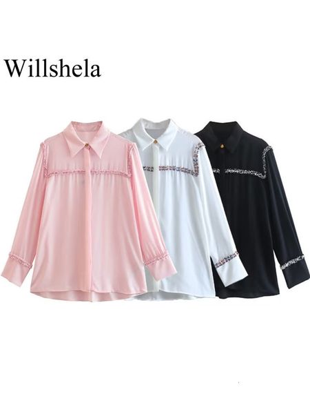 women's blouses shirts willshela women fashion solid patchwork single breasted blouse vintage long sleeves lapel neck female chic lady, White
women's blouses shirts willshela women fashion solid patchwork single breasted blouse vintage long sleeves lapel neck female chic lady, White