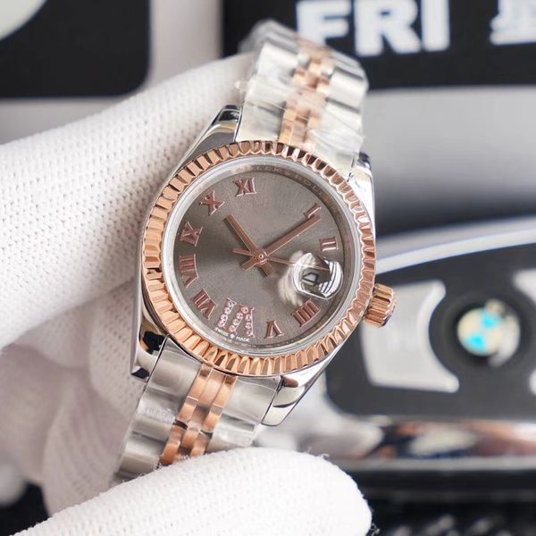 high-quality fashion rose gold ladies dress watch 28mm mechanical automatic women's watches stainless steel strap bracelet wristwatch b, Slivery;brown
high-quality fashion rose gold ladies dress watch 28mm mechanical automatic women's watches stainless steel strap bracelet wristwatch b, Slivery;brown
