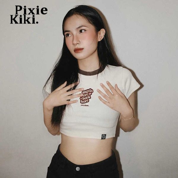 women's t-shirt pixiekiki baby tee y2k streetwear letter printed rounbd neck short sleeve crop fashion casual graphic t shirts p94-bg1, White
women's t-shirt pixiekiki baby tee y2k streetwear letter printed rounbd neck short sleeve crop fashion casual graphic t shirts p94-bg1, White