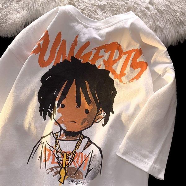 men's t shirts european and american tide brand hiphop summer sleeved t-shirt men women loose ins casual half couple, White;black
men's t shirts european and american tide brand hiphop summer sleeved t-shirt men women loose ins casual half couple, White;black