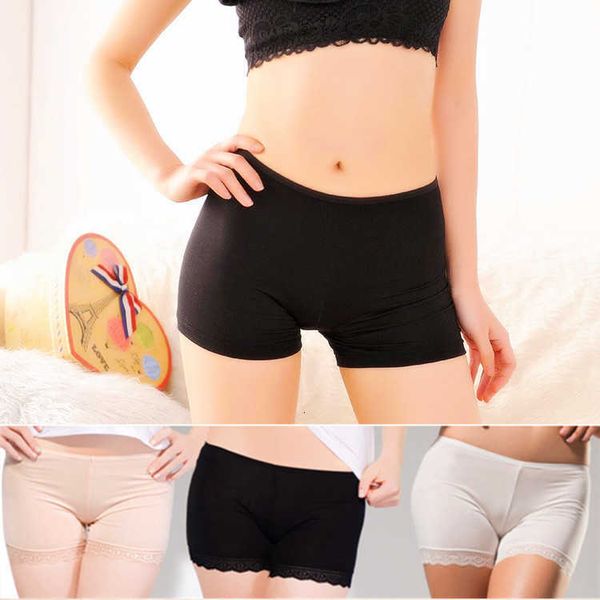 women's safety pants summer girls' ice silk light proof lace trimmings modal leggings, Black;white
women's safety pants summer girls' ice silk light proof lace trimmings modal leggings, Black;white