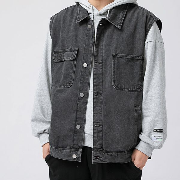 men's vests denim vest jacket cotton clothing spring summer fashion waistcoat male casual jeans vintage korean coats 230223, Black;white
men's vests denim vest jacket cotton clothing spring summer fashion waistcoat male casual jeans vintage korean coats 230223, Black;white