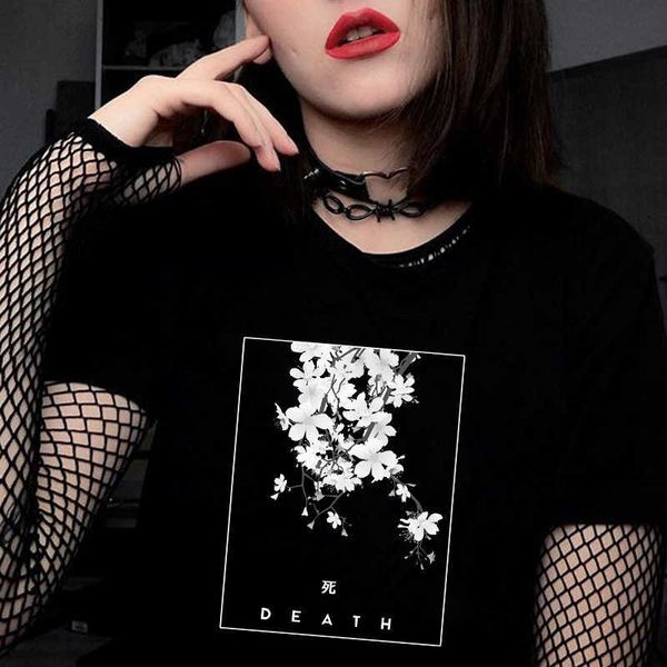 women's t-shirt goth floral woman tshirts harajuku aesthetic vintage t shirt japanese style grunge hipster cotton shirt women clothes, White
women's t-shirt goth floral woman tshirts harajuku aesthetic vintage t shirt japanese style grunge hipster cotton shirt women clothes, White