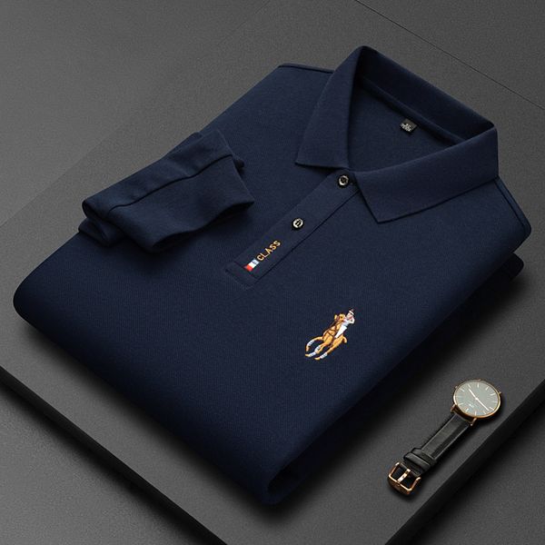men's polos brand embroidery 100 cotton longsleeved tshirt men's 2023 spring fashion business paul polo shirt casual wear 230223, White;black
men's polos brand embroidery 100 cotton longsleeved tshirt men's 2023 spring fashion business paul polo shirt casual wear 230223, White;black
