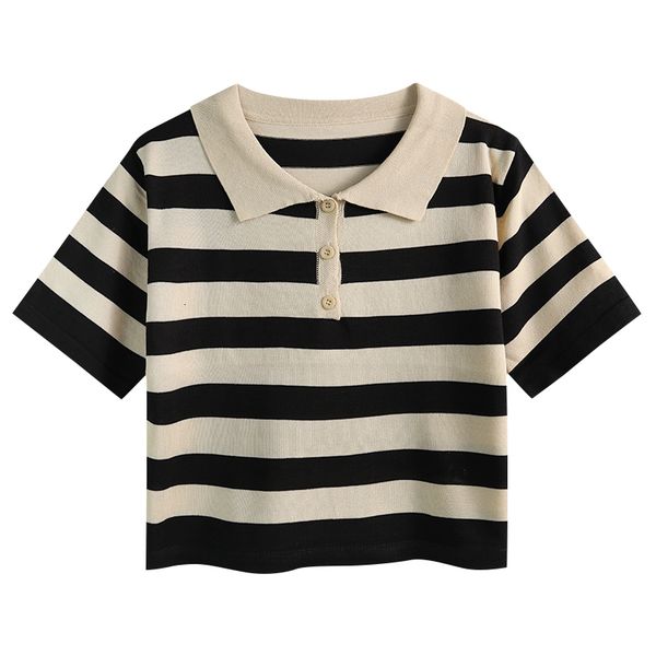 women's blouses shirts moyisu 2023 sweet polo shirt short sleeve striped soft knitted summer fashion casual slim preppy style crop 2302, White
women's blouses shirts moyisu 2023 sweet polo shirt short sleeve striped soft knitted summer fashion casual slim preppy style crop 2302, White