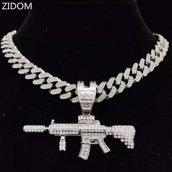 pendant necklaces men women hip hop iced out bling submachine gun necklace with 13mm miami cuban chain hiphop fashion jewelry 230223, Silver
pendant necklaces men women hip hop iced out bling submachine gun necklace with 13mm miami cuban chain hiphop fashion jewelry 230223, Silver