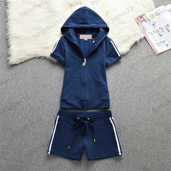 womens two piece pants custom zipper pocket hooded short sleeve contrasting striped casual shorts 5 colors women two pieces sets, White
womens two piece pants custom zipper pocket hooded short sleeve contrasting striped casual shorts 5 colors women two pieces sets, White