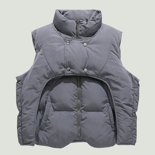 men's vests hip hop stand collar parkas vest mens winter thick warm solid color irregular design loose sleeveless padded jacket 230223, Black;white
men's vests hip hop stand collar parkas vest mens winter thick warm solid color irregular design loose sleeveless padded jacket 230223, Black;white