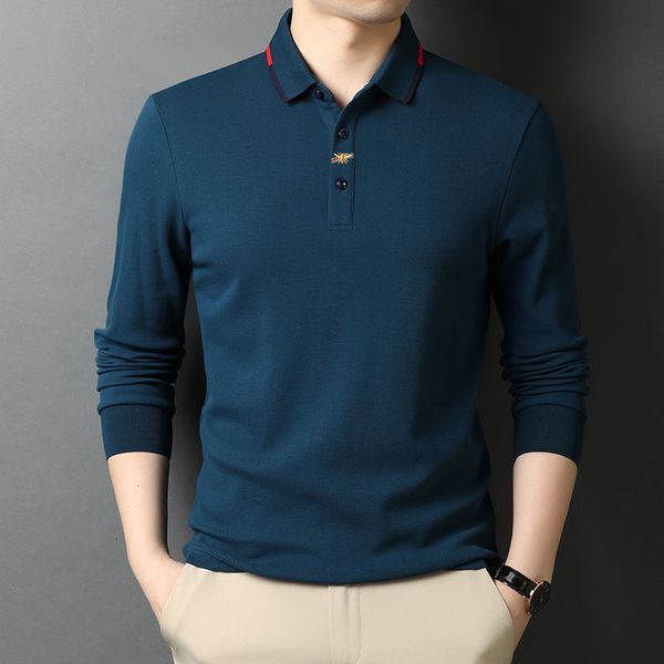 men's polos fashion male clothes cotton polo shirts spring autumn long sleeve t-shirt korean men lapel business casual loose jersey 23, White;black
men's polos fashion male clothes cotton polo shirts spring autumn long sleeve t-shirt korean men lapel business casual loose jersey 23, White;black