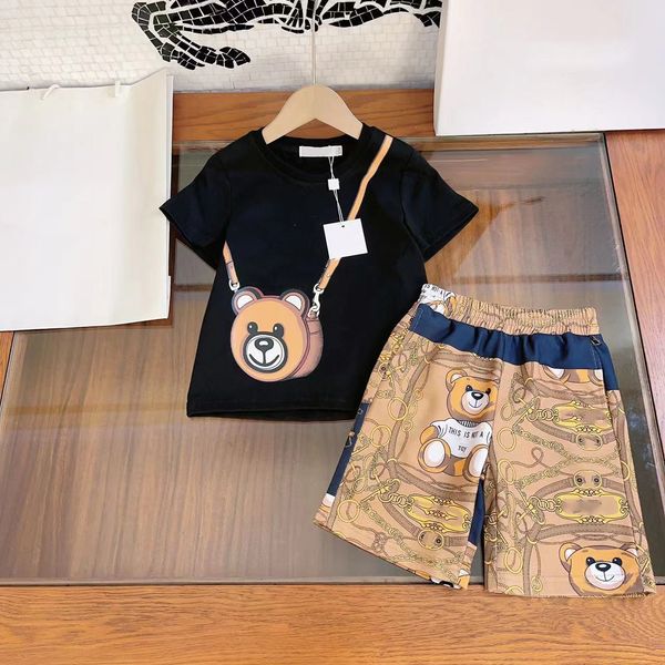 23ss brand child sets kids summer mos t shirts with blue shorts for boys high end cotton ber t short children soft t-shirts size 90-150cm br, White
23ss brand child sets kids summer mos t shirts with blue shorts for boys high end cotton ber t short children soft t-shirts size 90-150cm br, White
