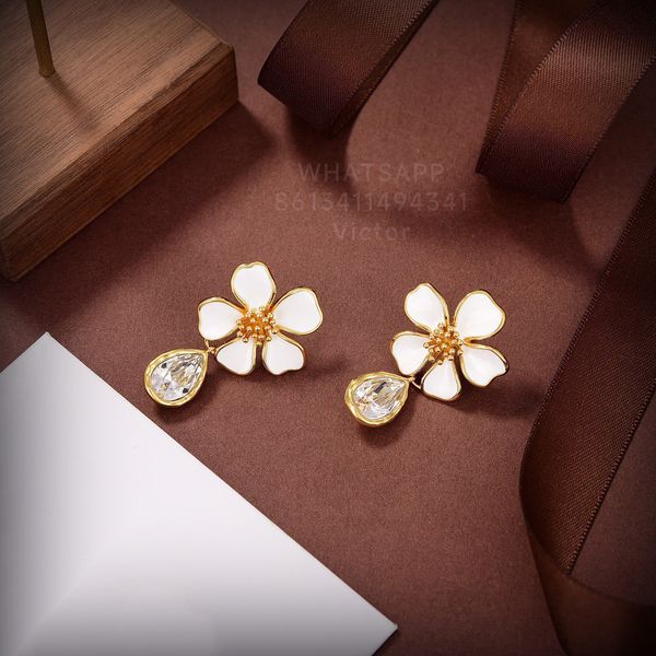 botiega flower earrings designer studs dangle for woman diamond fashion gold plated 18k official reproductions classic style never fade exqu, Silver
botiega flower earrings designer studs dangle for woman diamond fashion gold plated 18k official reproductions classic style never fade exqu, Silver