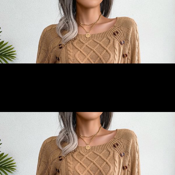 women's sweaters winter fashion clothing solid casual square neck button twist knitted pullover long sleeve sweater for women 23721 23, White;black
women's sweaters winter fashion clothing solid casual square neck button twist knitted pullover long sleeve sweater for women 23721 23, White;black