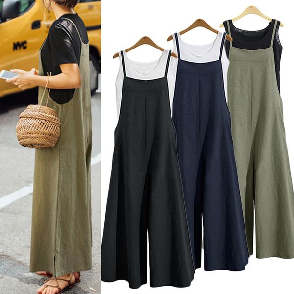 women's jumpsuits rompers casual loose jumpsuit women summer solid cotton linen straps wide leg pants dungaree bib overalls sleeveless, Black;white
women's jumpsuits rompers casual loose jumpsuit women summer solid cotton linen straps wide leg pants dungaree bib overalls sleeveless, Black;white