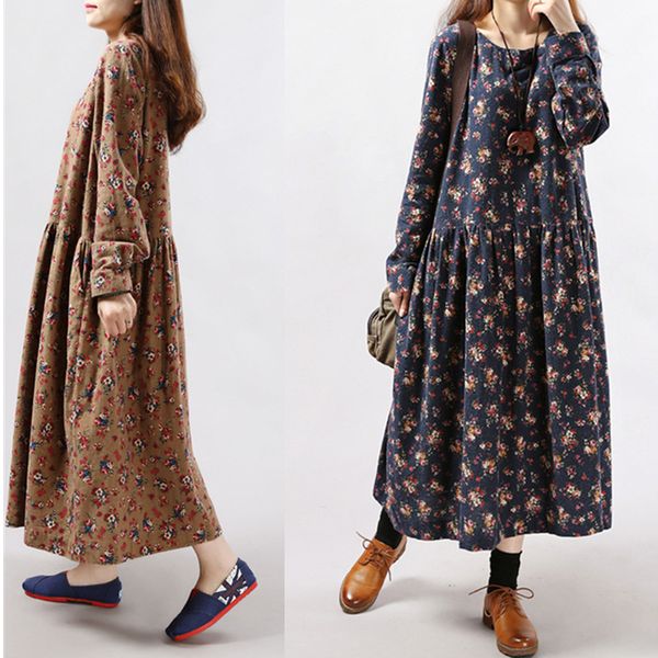 casual dresses korean fashion female vintage autumn floral print dress long sleeve o neck pockets loose vestidos women clothing 230223, Black;gray
casual dresses korean fashion female vintage autumn floral print dress long sleeve o neck pockets loose vestidos women clothing 230223, Black;gray