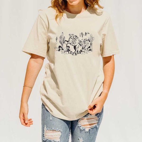 women's t-shirt 2022 new cowboy yeehaw vintage 80s cotton short sleeve graphic tee hipster western style retro summer fashion clothes, White
women's t-shirt 2022 new cowboy yeehaw vintage 80s cotton short sleeve graphic tee hipster western style retro summer fashion clothes, White