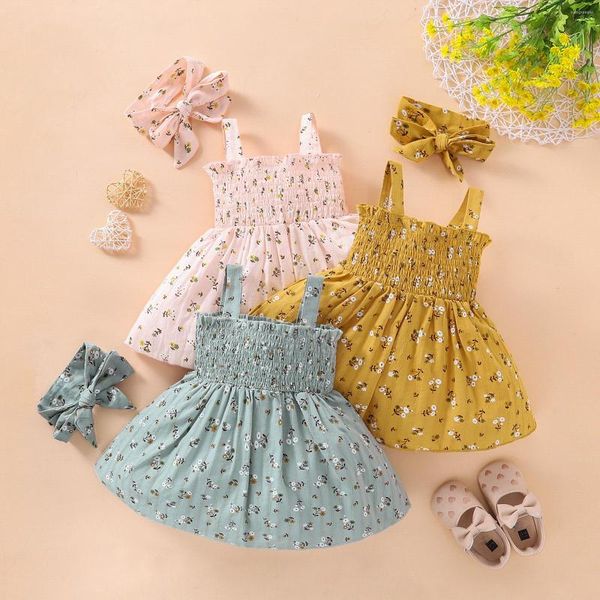 girl dresses infant baby girls dress with bow headband lovely 2pcs clothes summer toddler outfits floral printed sleeveless strap, Red;yellow
girl dresses infant baby girls dress with bow headband lovely 2pcs clothes summer toddler outfits floral printed sleeveless strap, Red;yellow