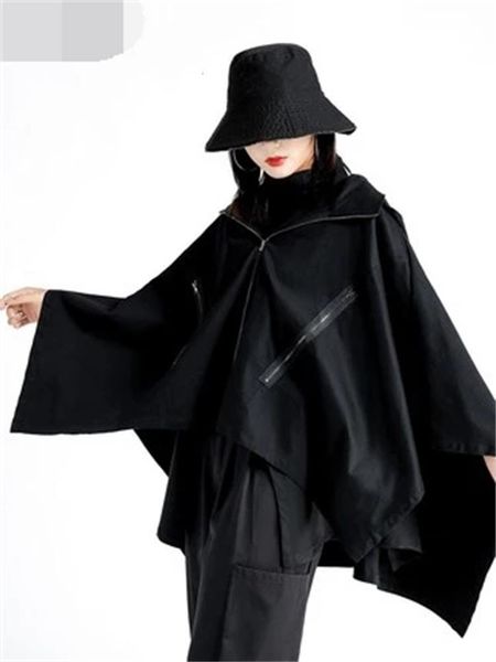 women's hoodies sweatshirts cape coat female autumn winter windbreaker dark department midlong section of small people this year 230223, Black
women's hoodies sweatshirts cape coat female autumn winter windbreaker dark department midlong section of small people this year 230223, Black