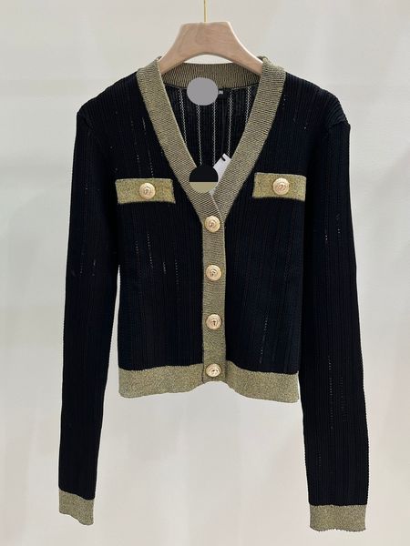 206 2023 spring summer women sweater long sleeve v neck black striped cardigan womens qian8, White;black
206 2023 spring summer women sweater long sleeve v neck black striped cardigan womens qian8, White;black