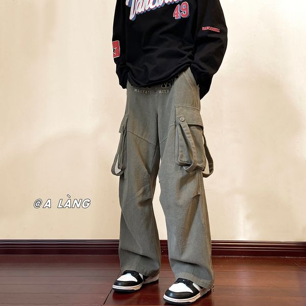 men's pants privathinker washing embroidery men's cargo pants american pockets design baggy fashion streetwear vintage male hip ho, Black
men's pants privathinker washing embroidery men's cargo pants american pockets design baggy fashion streetwear vintage male hip ho, Black