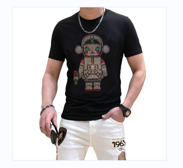 summer men's sweater new designer rhinestone men's t-shirts short sleeve, White;black
summer men's sweater new designer rhinestone men's t-shirts short sleeve, White;black