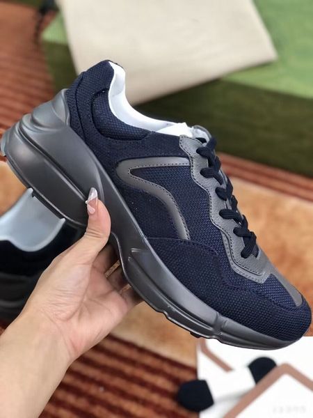 rhyton casual shoes blue color luxury designers sneakers vintage sneaker pink green 30 colors designer womens leather shoe, Black
rhyton casual shoes blue color luxury designers sneakers vintage sneaker pink green 30 colors designer womens leather shoe, Black