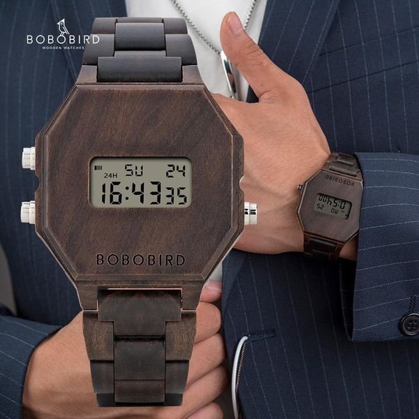 wristwatches bobo bird designe digital wristswatch men night vision bamboo watch male lcd watches unique time display christmas anniversary, Slivery;brown
wristwatches bobo bird designe digital wristswatch men night vision bamboo watch male lcd watches unique time display christmas anniversary, Slivery;brown
