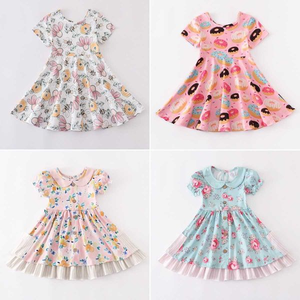 girl's dresses girlymax summer baby girls kids clothing milk silk ruffle floral print donuts dress knee length short sleeve g230222, Red;yellow
girl's dresses girlymax summer baby girls kids clothing milk silk ruffle floral print donuts dress knee length short sleeve g230222, Red;yellow