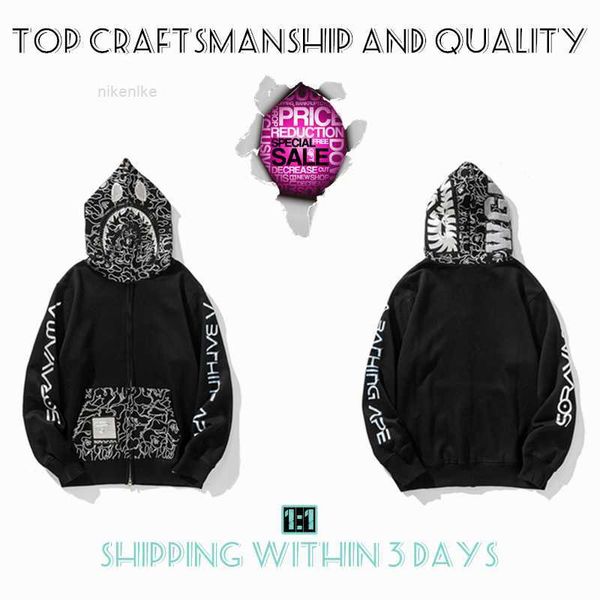 mens hoodies craftsmanship shark pullover tie dye hoodie designer jacket tiger full zip color sweatshirt luminous fashion co-branding camouf, Black
mens hoodies craftsmanship shark pullover tie dye hoodie designer jacket tiger full zip color sweatshirt luminous fashion co-branding camouf, Black