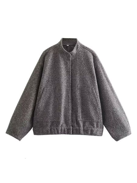 women's jackets bsk za trf women fashion with pocket woolen jacket coat vintage long sleeve buttonup female outerwear chic overshirt 23, Black;brown
women's jackets bsk za trf women fashion with pocket woolen jacket coat vintage long sleeve buttonup female outerwear chic overshirt 23, Black;brown