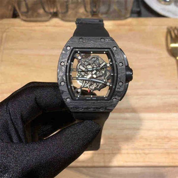 0t8o luxury mens mechanics watch richa wristwatch wristwatches carbon fiber three needle series rubber belt hollow technology original i, Black;brown
0t8o luxury mens mechanics watch richa wristwatch wristwatches carbon fiber three needle series rubber belt hollow technology original i, Black;brown